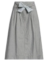 Sessun Woman Midi Skirt Navy Size 8 Cotton, Elastane In Navy