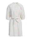 Sessun Woman Mini Dress Beige Size L Cotton In Beige