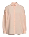 Sessun Woman Shirt Salmon Pink Size Xs Cotton, Polyamide In Pink