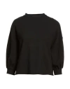 Sessun Woman Sweatshirt Black Size L Cotton, Polyester In Black