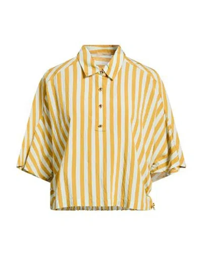 Sessun Woman Top Marigold Size M Viscose, Recycled Polyamide In Yellow