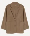 Sessun Wool Blend Single-breasted Blazer In Brown