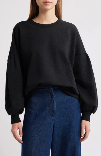 Sessun Sessùn Yunoluz Metallic Sweatshirt In Black Lux