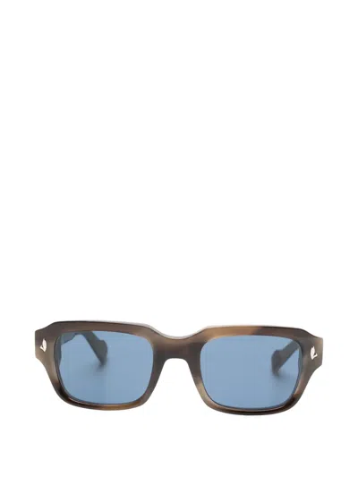 Sestini Eyewear Carlo Ii Rectangle Sunglasses In Brown
