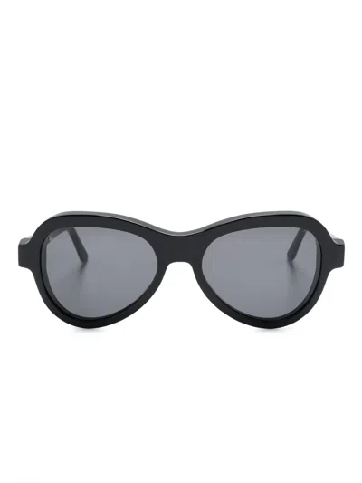 Sestini Eyewear Otto Butterfly-frame Sunglasses In Black