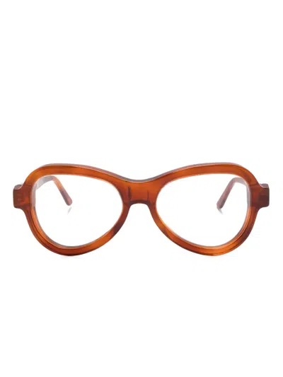 Sestini Eyewear Otto Glasses In Brown