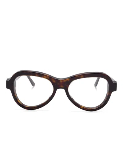 Sestini Eyewear Otto Glasses In Brown