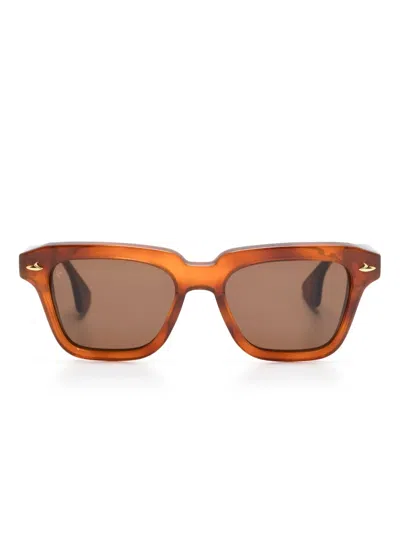 Sestini Eyewear Quattro Square-frame Sunglasses In Brown
