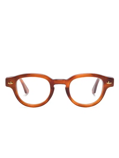 Sestini Eyewear Sei E Mezzo Glasses In Brown