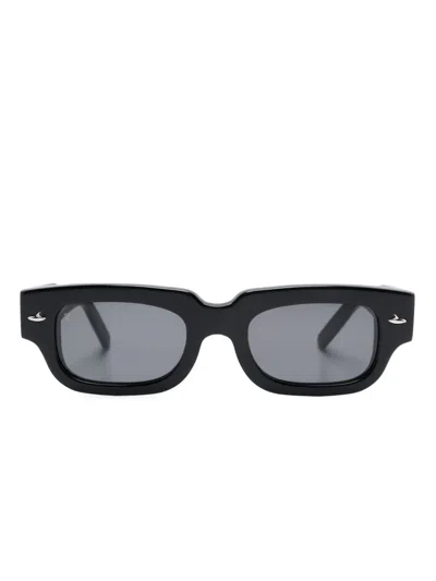 Sestini Eyewear Tre Rectangle-frame Sunglasses In Black