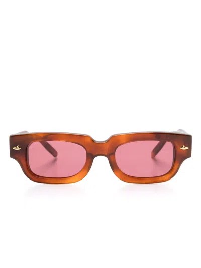 Sestini Eyewear Tre Tortoiseshell-effect Sunglasses In Brown