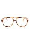 Sestini Eyewear Undici Pilot-frame Glasses In Yellow