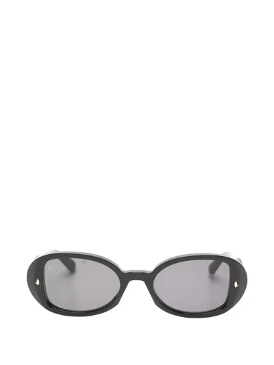 Sestini Eyewear Ventiquattro Oval-frame Sunglasses In Black