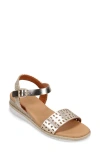 Sesto Meucci Zammy Perforated Wedge Sandal In Platino