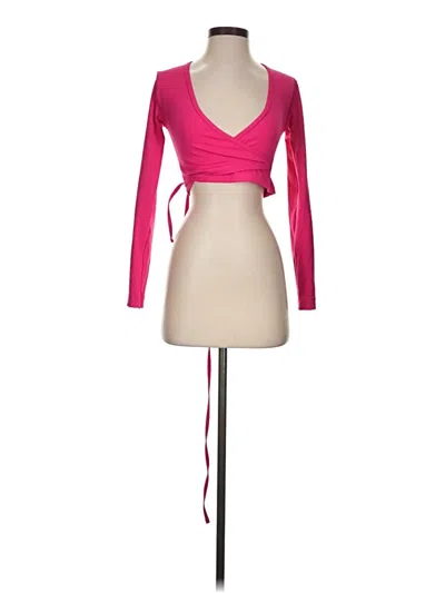 Pre-owned Set Active 3/4 Sleeve T-shirt In Pink