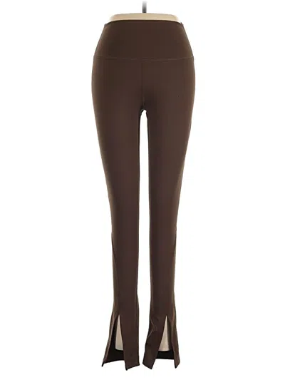 Pre-owned Set Active Active Pants In Brown