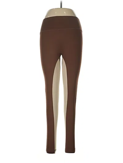 Pre-owned Set Active Active Pants In Brown