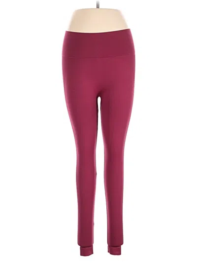 Pre-owned Set Active Active Pants In Burgundy