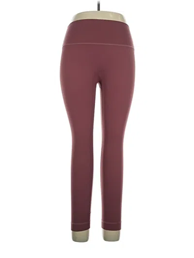 Pre-owned Set Active Active Pants In Burgundy