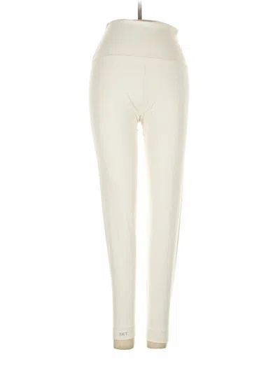 Pre-owned Set Active Active Pants In White