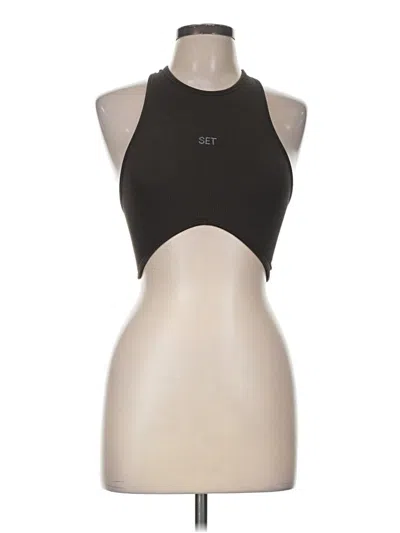 Pre-owned Set Active Active Tank Top In Black