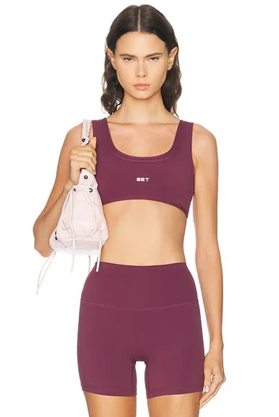 Set Active Aeraline Breathe Layer Scoop Bra In Mulberry