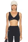 Set Active Airluxe Breathe Contrast Wrap Bra In Black