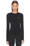 Set Active Airluxe Breathe Long Sleeve Tee In Black