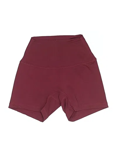 Pre-owned Set Active Athletic Shorts In Burgundy