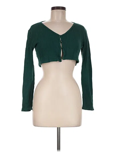 Pre-owned Set Active Cardigan Sweater In Green