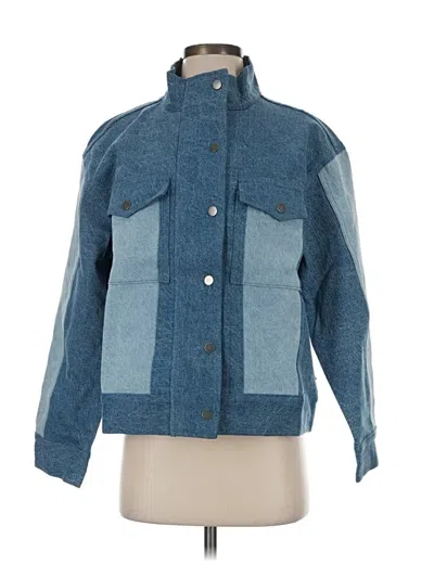 Pre-owned Set Active Denim Jacket In Blue