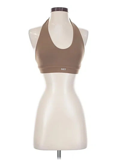 Pre-owned Set Active Halter Top Brown Halter Neckline Tops