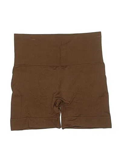 Pre-owned Set Active Khaki Shorts In Brown