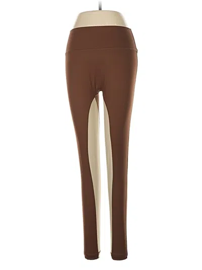Pre-owned Set Active Leggings In Brown