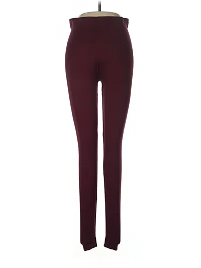 Pre-owned Set Active Leggings In Burgundy