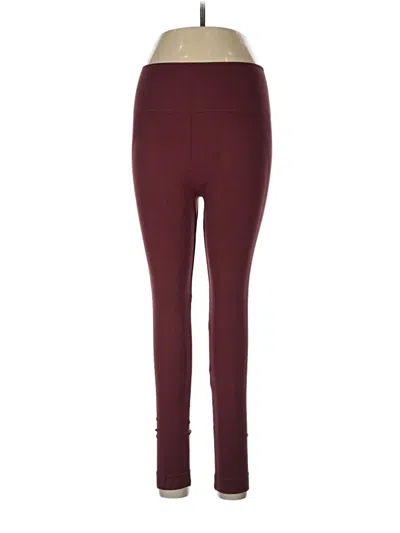 Pre-owned Set Active Leggings In Burgundy