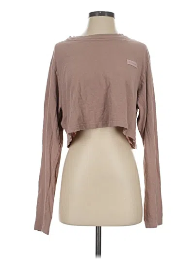 Pre-owned Set Active Long Sleeve T-shirt In Brown