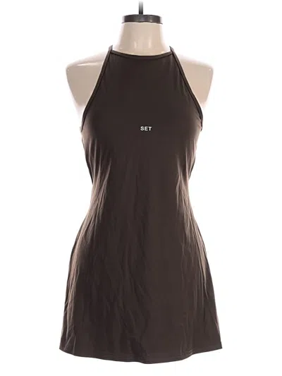 Pre-owned Set Active Romper In Brown