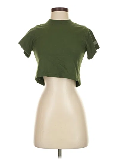 Pre-owned Set Active Short Sleeve Turtleneck In Green