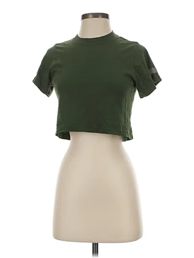 Pre-owned Set Active Short Sleeve Turtleneck In Green