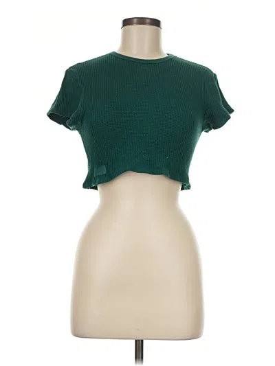 Pre-owned Set Active Short Sleeve Turtleneck In Green