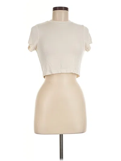 Pre-owned Set Active Short Sleeve Turtleneck In Ivory