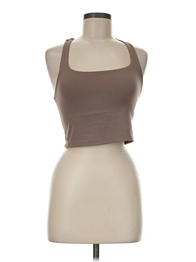 Pre-owned Set Active Sleeveless Top Brown Halter Neckline Tops