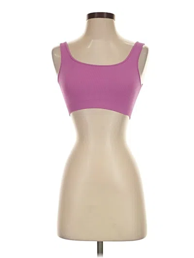 Pre-owned Set Active Sleeveless Top Purple Strapless Neckline Tops