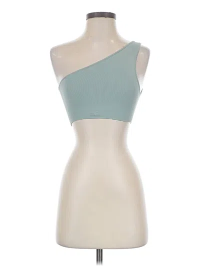 Pre-owned Set Active Sleeveless Top Teal One Shoulder Neckline Tops