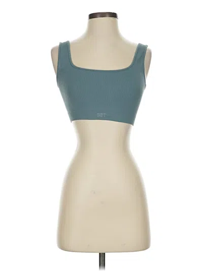 Pre-owned Set Active Sports Bra In Blue