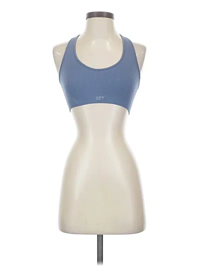 Pre-owned Set Active Sports Bra In Blue