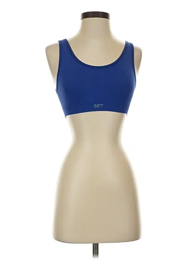 Pre-owned Set Active Sports Bra In Blue