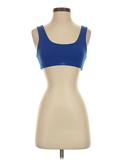 Pre-owned Set Active Sports Bra In Blue