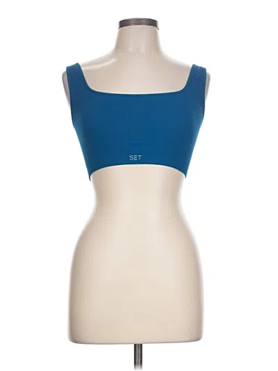 Pre-owned Set Active Sports Bra In Blue